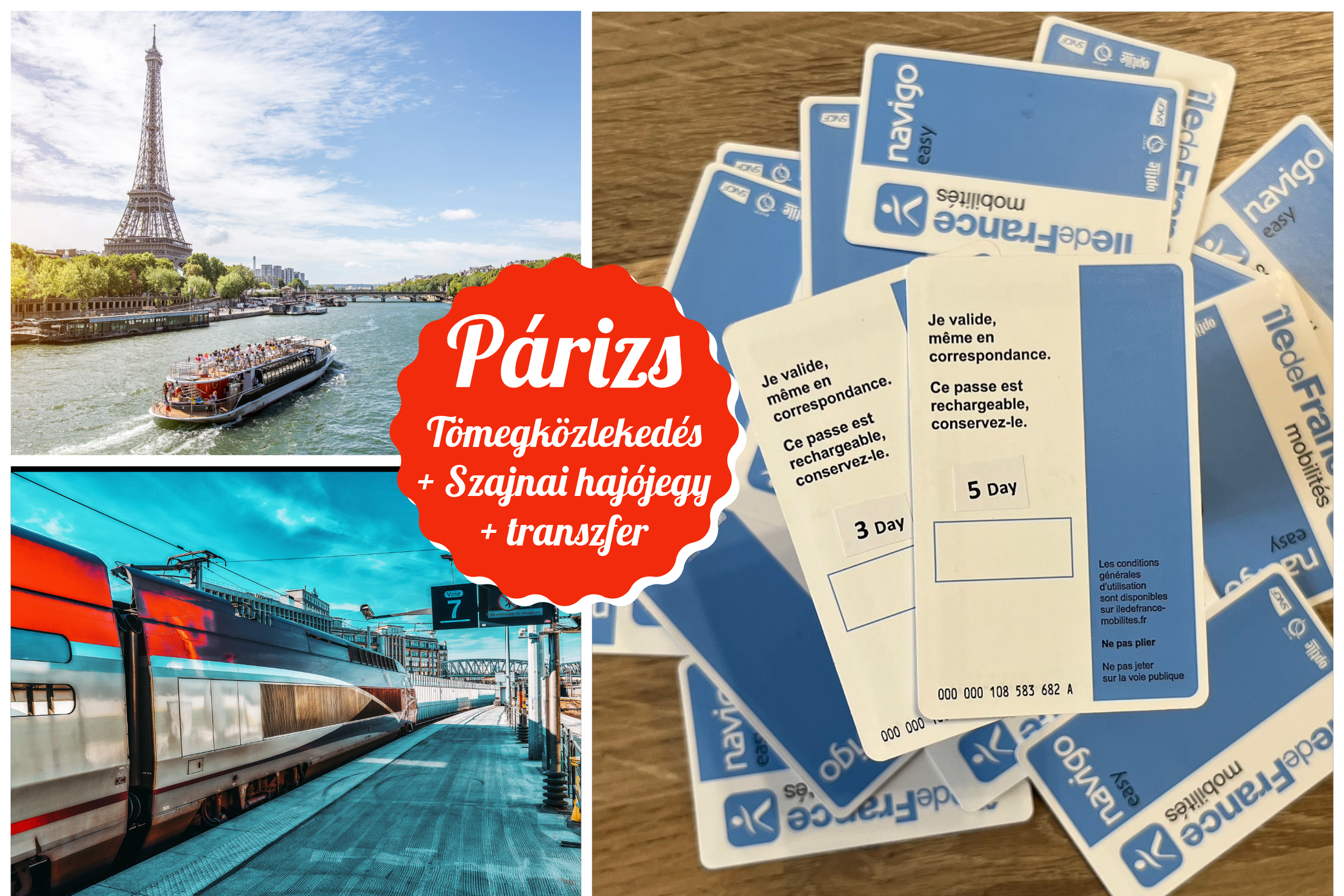 Parizs tomegkozlekedes hajoval transzferrel
